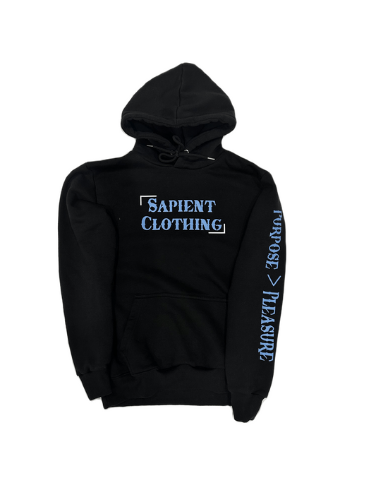 Male exclusive hoodie (black/sky blue)